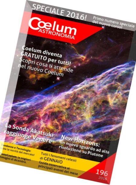 Coelum Astronomia – Speciale 2016 Cover