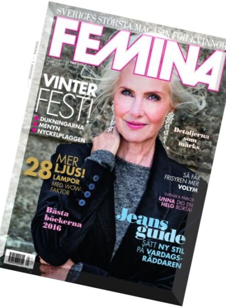 Femina Sweden – Januari 2016 Cover