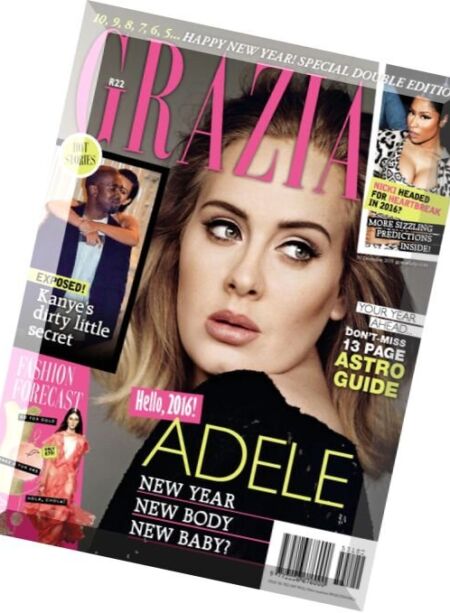 Grazia South Africa – 30 December 2015 Cover