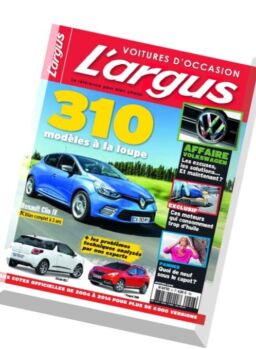 L’argus voitures d’occasion – Janvier 2016