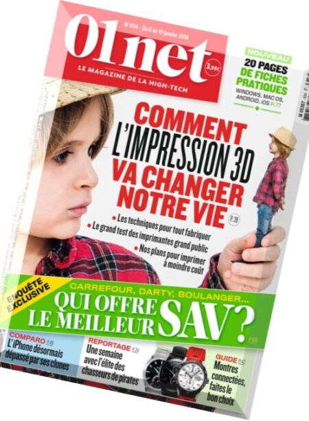 01Net – 6 au 19 Janvier 2016 Cover