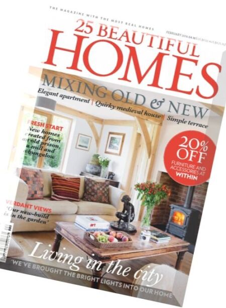 25 Beautiful Homes – February 2016 Cover