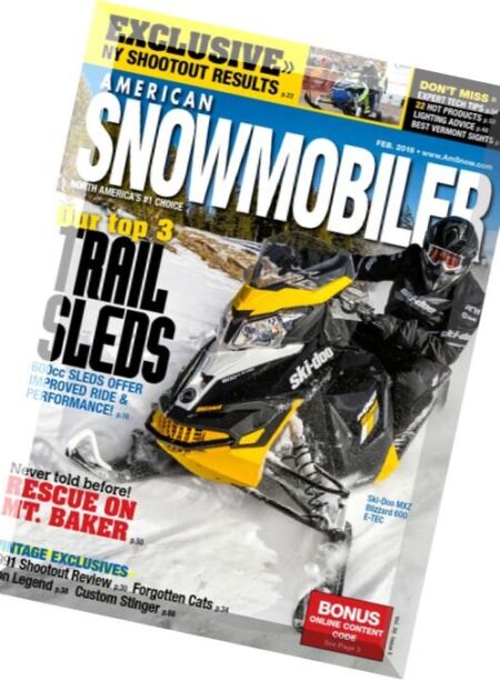 American Snowmobiler – February 2016 Cover