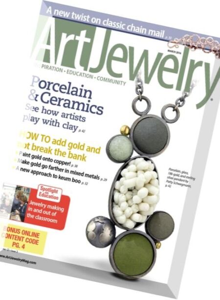 Art Jewelry – March 2016 Cover