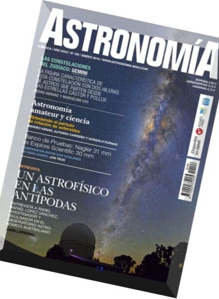 AstronomiA – Enero 2016 Cover