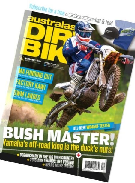 Australasian Dirt Bike Magazine – February 2016 Cover