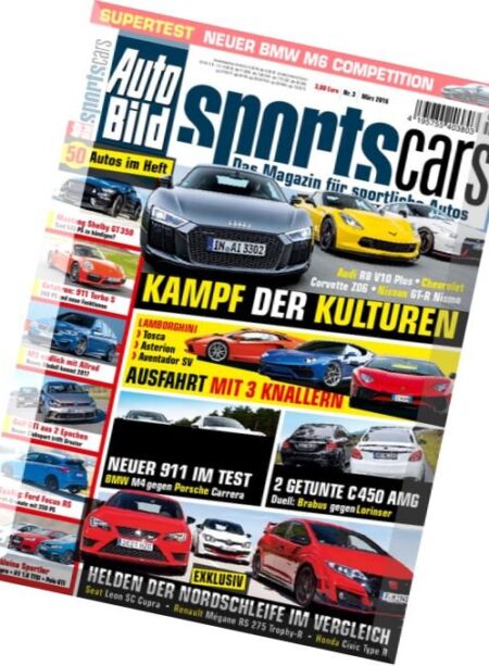 Auto Bild Sportscars – Marz 2016 Cover