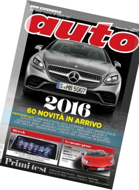 Auto – Febbraio 2016 Cover
