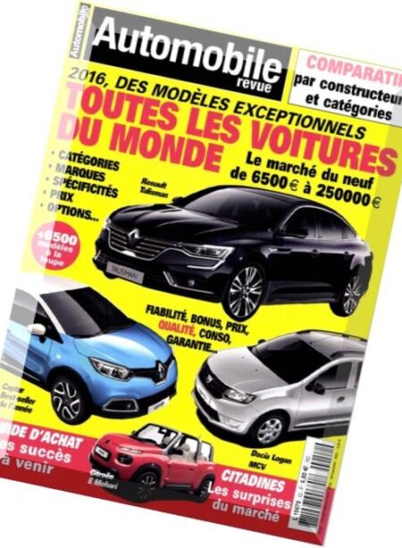 Automobile Revue – Fevrier-Avril 2016 Cover