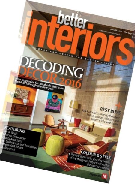 Better Interiors – January 2016 Cover