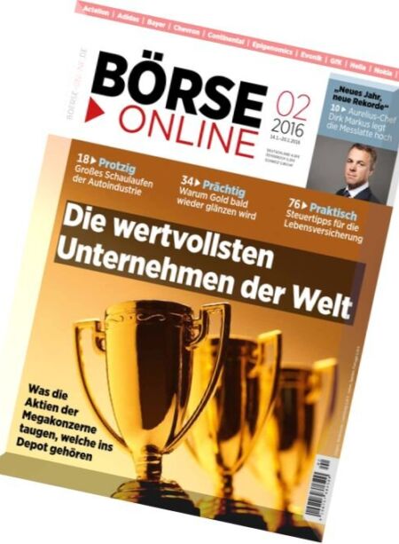 Borse Online – 14 Januar 2016 Cover