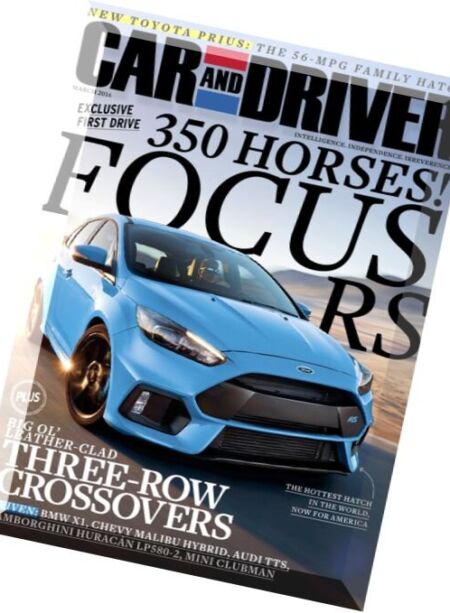 Car and Driver – March 2016 Cover