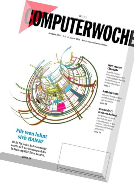 Computerwoche – 11 Januar 2016 Cover