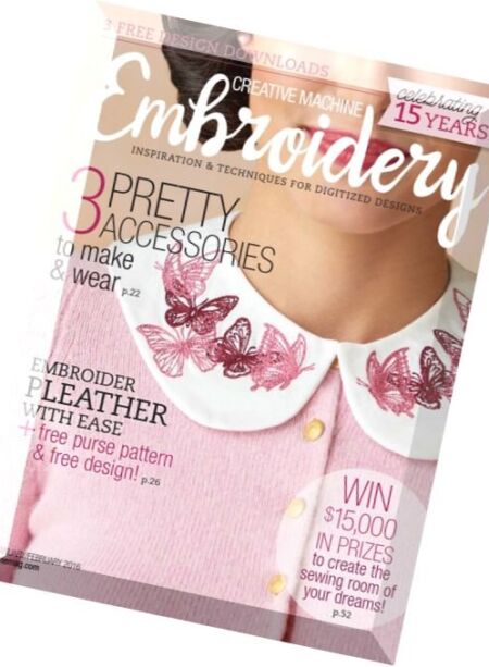 Creative Machine Embroidery – January-February 2016 Cover