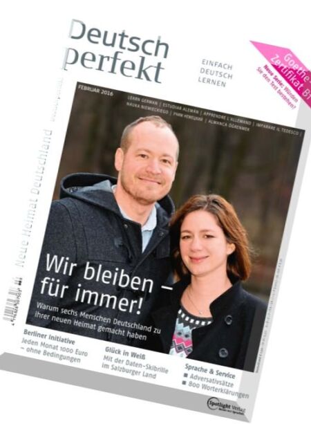Deutsch Perfekt – Februar 2016 Cover