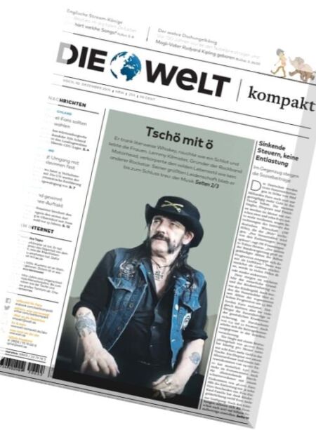 Die Welt Kompakt – 30 Dezember 2015 Cover