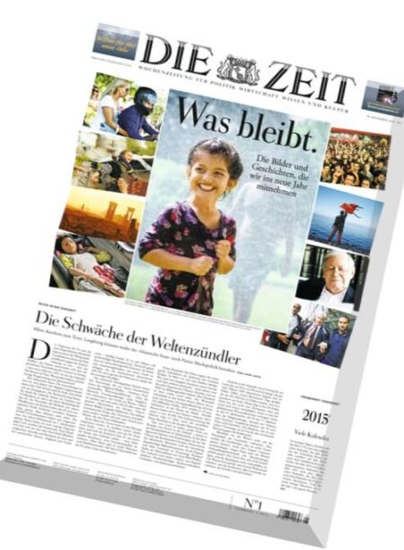 Die Zeit – 30 Dezember 2015 Cover