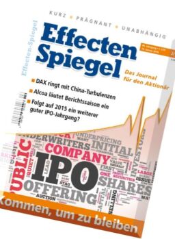 Effecten Spiegel – 14 Januar 2016
