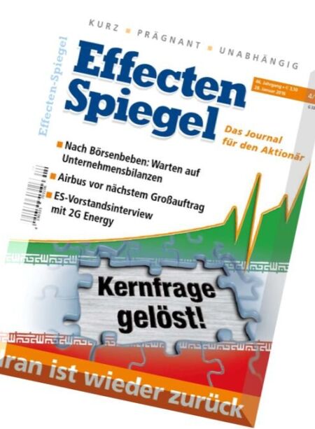 Effecten Spiegel – 28 Januar 2016 Cover