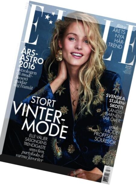 Elle Sweden – Januari 2016 Cover