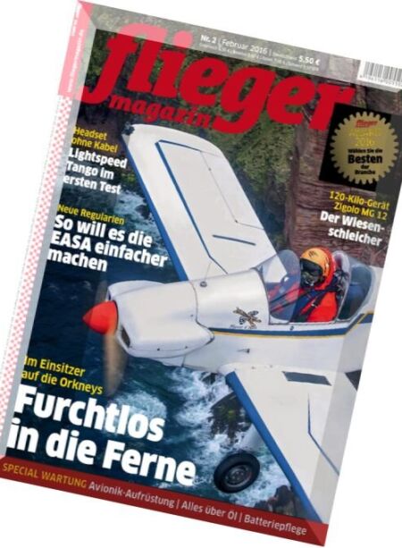 Fliegermagazin – Februar 2016 Cover