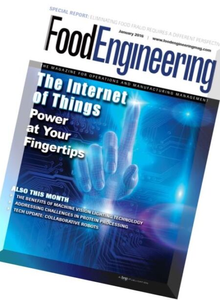 Food Engineering – January 2016 Cover