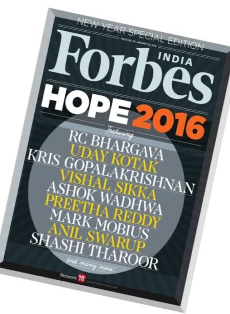 Forbes India – 22 January 2016 Cover