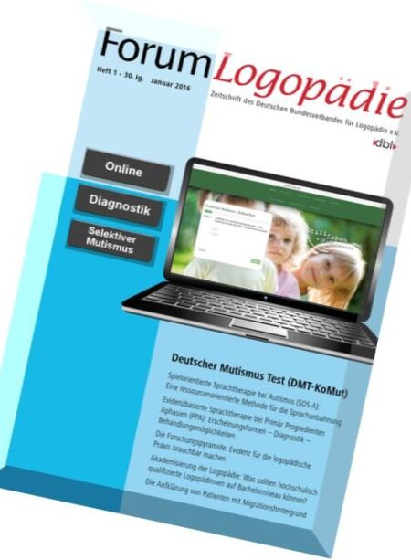 Forum Logopadie – Januar 2016 Cover