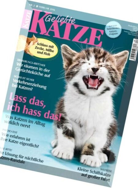 Geliebte Katze – Februar 2016 Cover