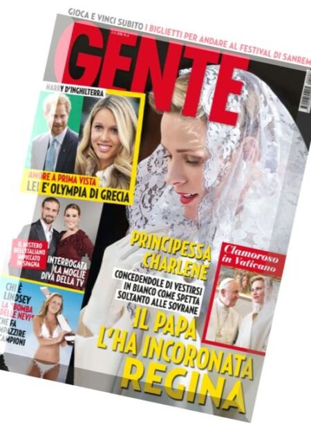 Gente Italia – 2 Febbraio 2016 Cover