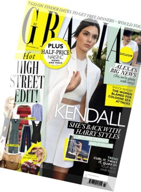 Grazia UK – 18 January 2016 Cover