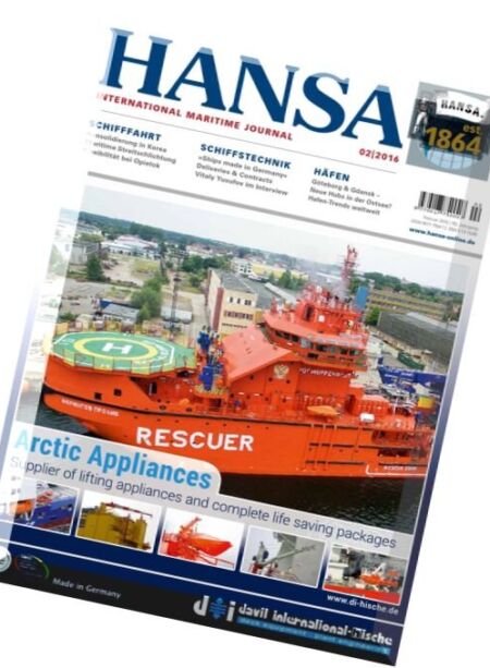 Hansa – Februar 2016 Cover