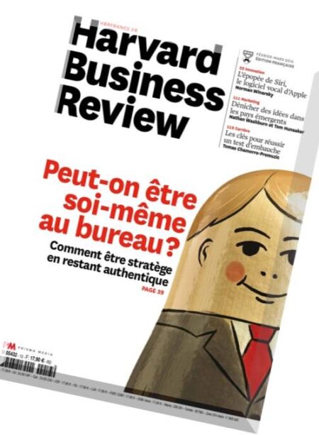 Harvard Business Review France – Fevrier-Mars 2016 Cover