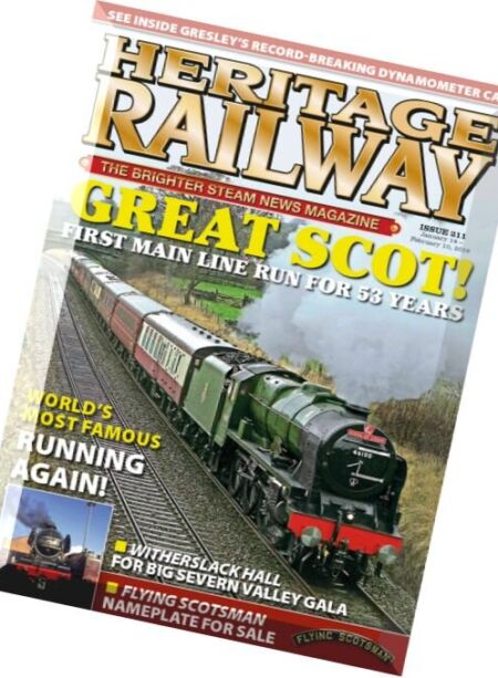 Heritage Railway – 14 January 2016 Cover