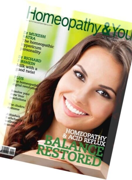 Homeopathy & You – January 2016 Cover