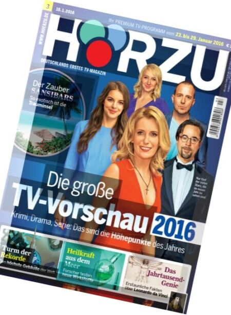 Horzu – 15 Januar 2016 Cover