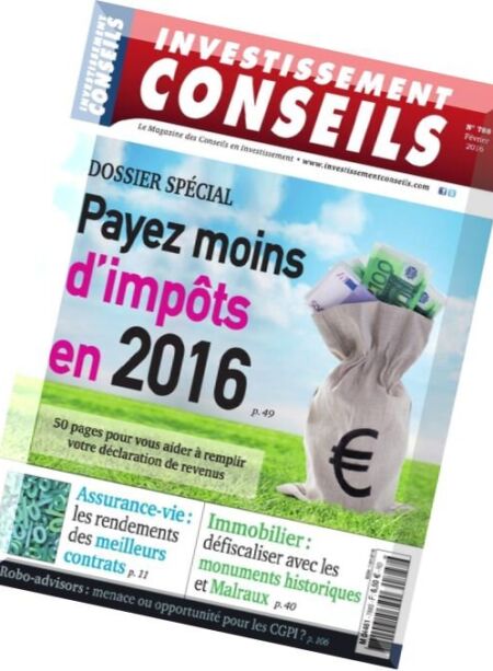 Investissement Conseils – Fevrier 2016 Cover