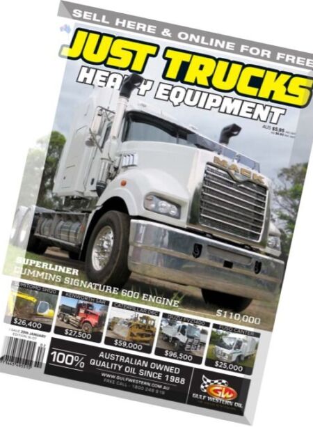 JUST TRUCKS – 25 January 2016 Cover