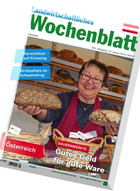 Landwirtschaftliches Wochenblatt – 15 Januar 2016 Cover
