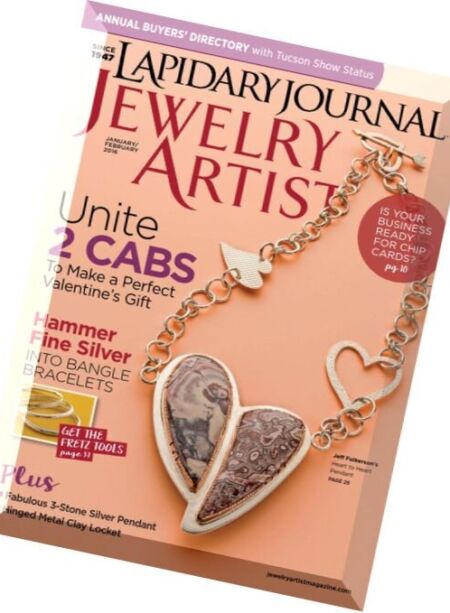 Lapidary Journal Jewelry Artist – January-February 2016 Cover