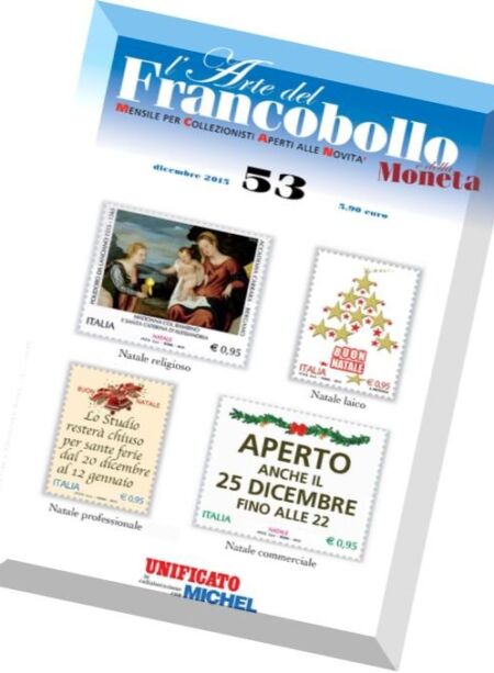 l’Arte del Francobollo – Dicembre 2015 Cover