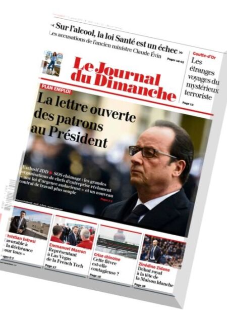 Le Journal du Dimanche – 10 Janvier 2016 Cover