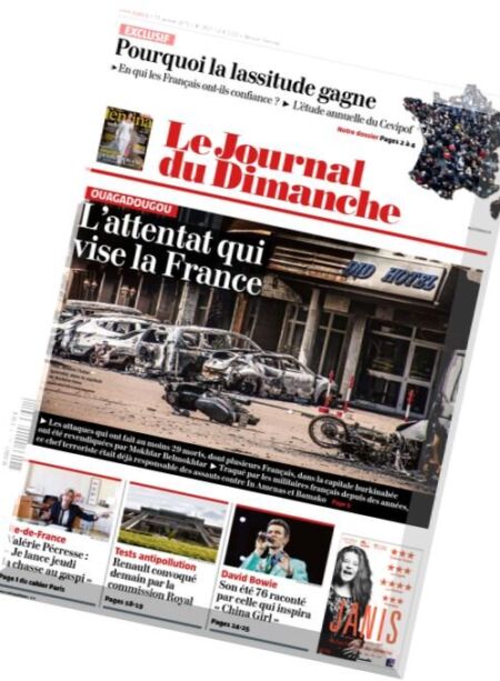 Le Journal du Dimanche – 17 Janvier 2016 Cover