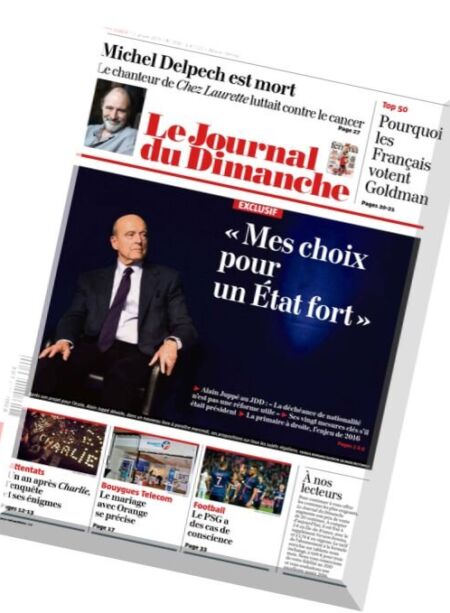 Le Journal du Dimanche – 3 Janvier 2016 Cover