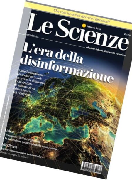 Le Scienze – Febbraio 2016 Cover