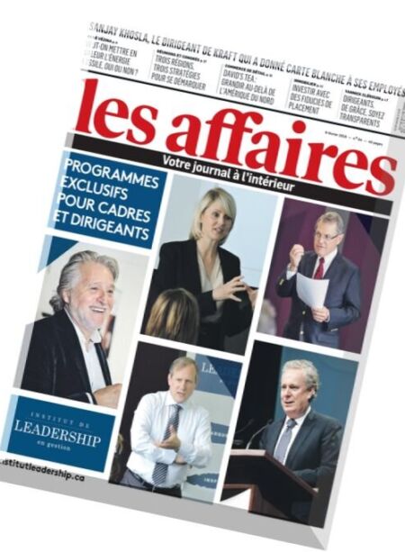 Les Affaires – 6 Fevrier 2016 Cover