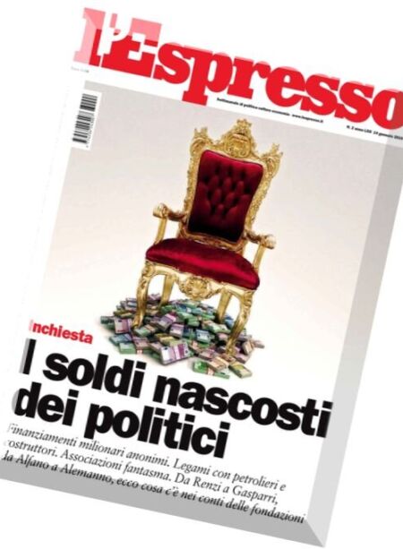 L’Espresso – 14 Gennaio 2016 Cover