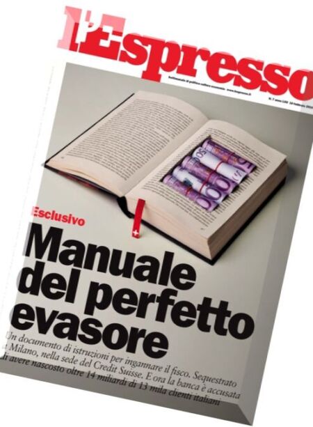 L’Espresso – 18 Febbraio 2016 Cover