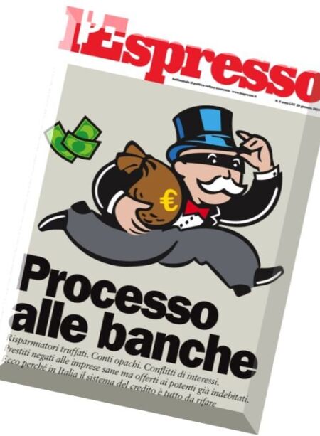 L’Espresso – 28 Gennaio 2016 Cover