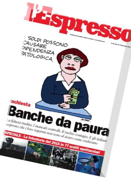 L’Espresso – 30 Dicembre 2015 Cover